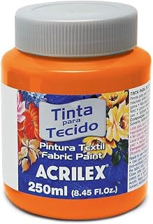 Acrilex 04125517 - Tinta Para Tecido Fosca, Laranja, 250 ml