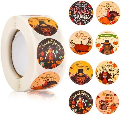 Amazon.com: Whaline 1000Pcs Fall Thanksgiving Stickers Pumpkin Maple ...