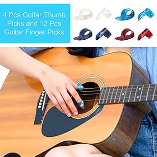 Médiators pour Guitare 51 Pcs Pic de Doigt de Guitare Set de Médiators du Pouce en Celluloïd Acier Inoxyable Silicone Médiators du Doigt pour Guitare Acoustique Électrique Ukulélé Basse - Les Beatles, Paul McCartney, John Lennon, RIngo Starr, George Harrison Médiators pour Guitare 51 Pcs Pic de Doigt de Guitare Set de Médiators du Pouce en Celluloïd Acier Inoxyable Silicone Médiators du Doigt pour Guitare Acoustique Électrique Ukulélé Basse – Image 2