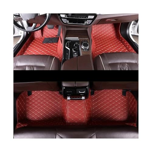 Tapis de sol personnalisés Peugeot 2008 cuir claret protection auto 2013-2019