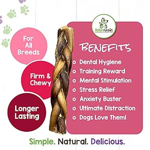 Nature Gnaws Braided Pork Bully Sticks 5-6" for Dogs - Premium Natural Dog Chew Treats - Dental Bones for Aggressive Chewers - Rawhide Free (20 Count) Nature Gnaws Braided Pork Bully Sticks 5-6″ for Dogs – Premium Natural Dog Chew Treats – Dental Bones for Aggressive Chewers – Rawhide Free (20 Count)