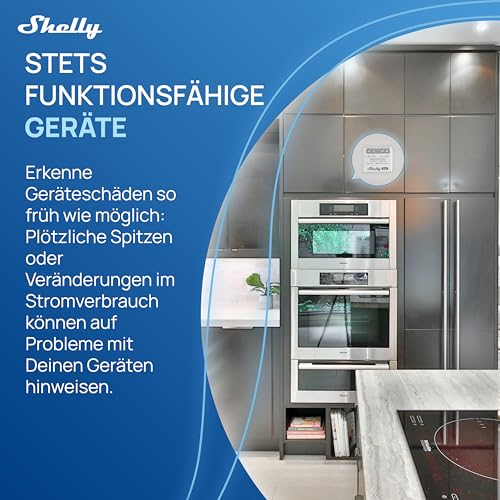 Shelly EM Mini Gen4, WLAN-betriebener Smart-Energiemesser bis zu 16A, Matter, Zigbee, Amperemeter, Voltmeter, Leistungsmessung, Fernsteuerung, Hausautomation, Kein Hub Erforderlich, 1 Stück