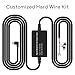 TOGUARD Mini USB Customized Hard Wire Kit 12V-24V to 5V for Backup Camera 10" Mirror Dash Cam CE60,CE39, Low Voltage Protection of Vehicle Battery