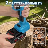 Akku Astschere Elektrische Gartenschere, 30mm Schnittdurchmesser, 21V 1500mAh mit Ladegerät, Bürstenloser Motor Bypass Baumschere Kompatibel mit Makita Akku, Geschenke für Männer Zweige Sträucher – Ansicht 5
