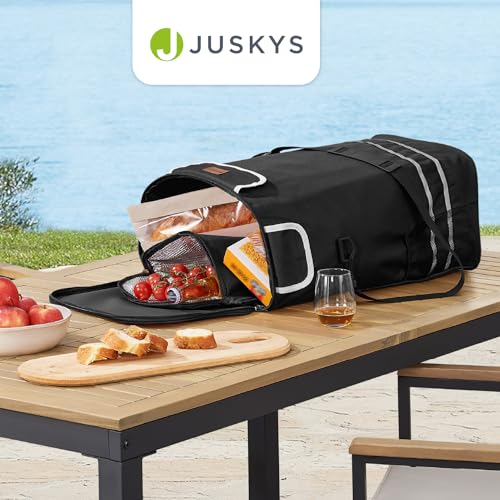 Juskys 3in1 Einkaufstrolley für Treppen - 56 L, modern & klappbar - Treppensteiger Trolley zum Shopping - Sackkarre & Tasche - Trolli Schwarz