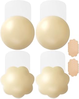 Sticky Bra for Breast Lift 2 Pairs，Push Up Nipple Cover Adhesive Bra，Invisible Silicone Nipple Pasties for Women