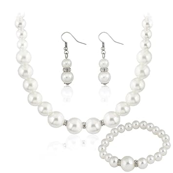 Danbihuabi Silver Plated Faux Pearl 