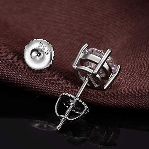 DELECOE 925 Sterling Silver Secure Screw on Earring Backs Replacement for Diamond Earring Studs, 18K Gold Hypoallergenic Screwbacks Locking for Threaded Post（0.032''), 3 Pairs/5mm - Image 2