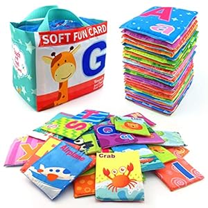 26 Pieces Soft Alphabet Cards with Cloth...