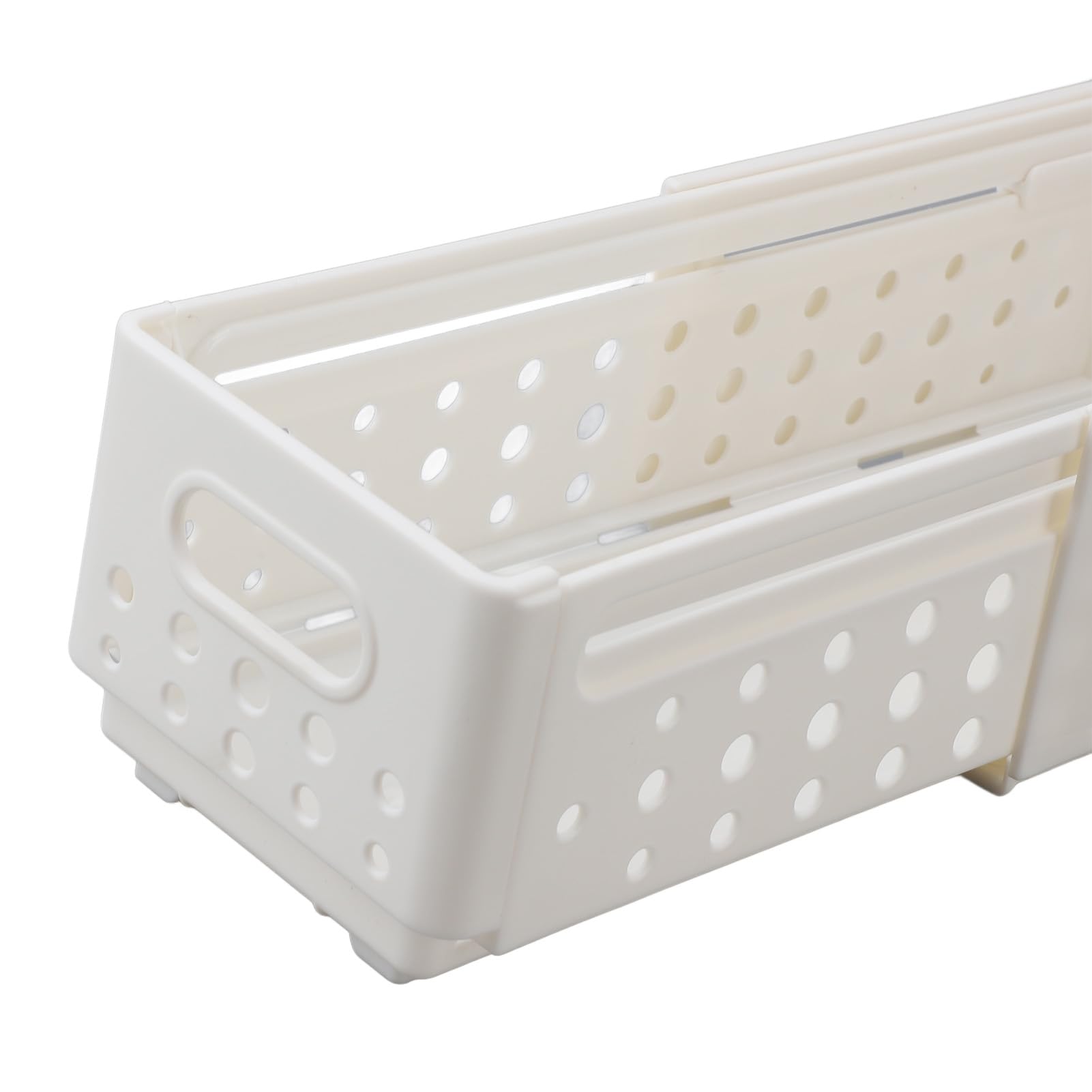 3pcs contenedores de almacenamiento retráctiles expandibles, organizador de ahorro de espacio apilable con manijas, cajas de almacenamiento multifuncionales para el baño (Grande)