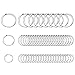 Small Key Chain Ring 50 PCS Metal Split Rings 10/20 / 30mm Stainless Steel Flat Rings Excellent Spring Retention 3 Sizes Keys Organization/Jewlery Making Findings