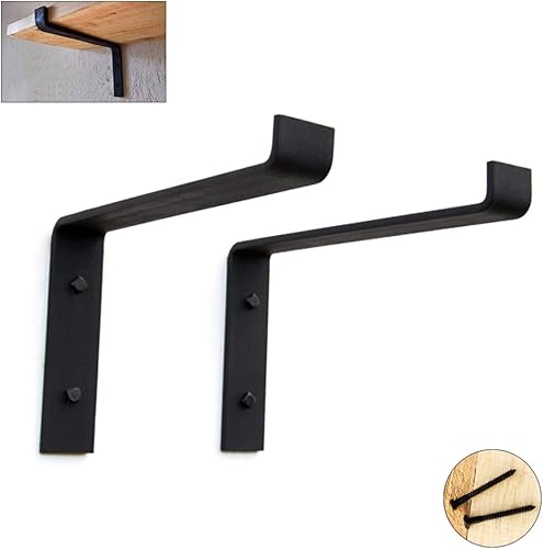 Soporte para estante de hierro forjado, soporte para estante flotante, soporte de pared para estantería, soporte para estante de almacenamiento de