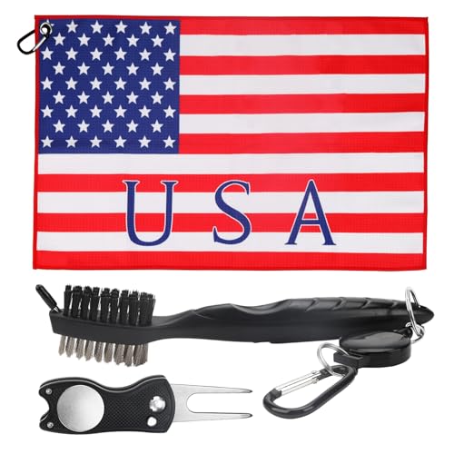 American Flag Golf Towel Set