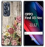 Tumundosmartphone Funda Gel TPU para OPPO Find X3 Neo 5G diseño Madera 08 Dibujos