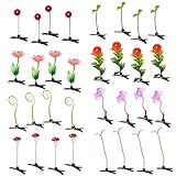 32Pcs Bean Sprout Hair Clips Funny Sprout Clips Random Mixed Styles Plant Grass Flower Butterfly Hairpins Cute Pea Little Grass Barrettes for Women Girls Kids Party Hair Accessories