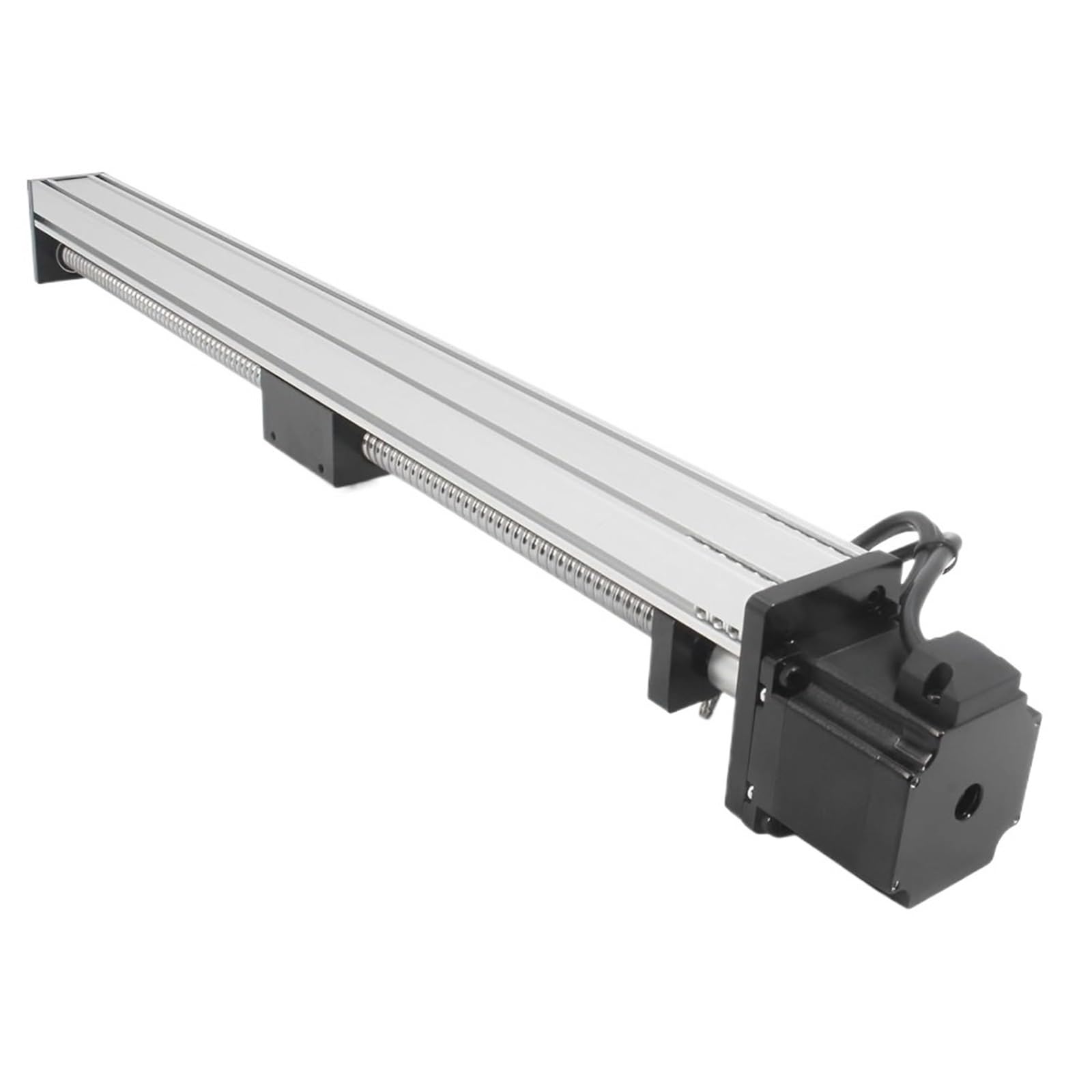 Dual Optical Axis Manual Sliding Table Rail Guide 450mm Length Travel Linear Stage Actuator with Square Linear Rails Ballscrew SFU1605 with Nema23 Stepper Motor