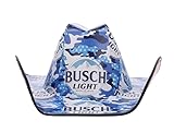 Busch-Light Signature Cardboard Cowboy Hat, Red White Blue Camo Design, Stars and Stripes Pattern