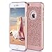 iPhone 6s Plus Case, Imikoko Fashion Luxury Protective Hybrid Beauty Crystal Rhinestone Sparkle Glitter Hard Diamond Case Cover For iPhone 6s/6 Plus (Bling Rose Gold)