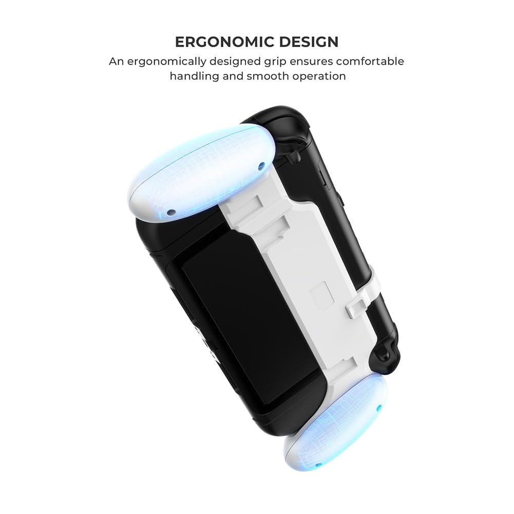 Impugnatura antiscivolo per Nintendo Switch 2, materiale ABS, design ergonomico personalizzato, per compatto 32 x 10 x 4 cm, compatibile con bianco e nero