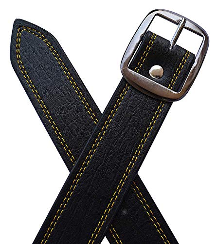 Image of Veteran Men's Black Formal Synthetic Leather Belts Formal /Casual Belt for men(vT-0328)