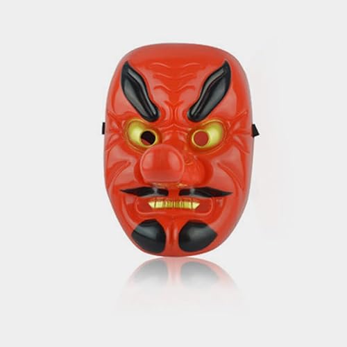 Miniatura 8 de VILLCASE Máscara japonesa Tengu Samurai Oni, máscara de fantasma, máscara de ninja, máscara de guerrero japonés, máscara punk, accesorio de cosplay