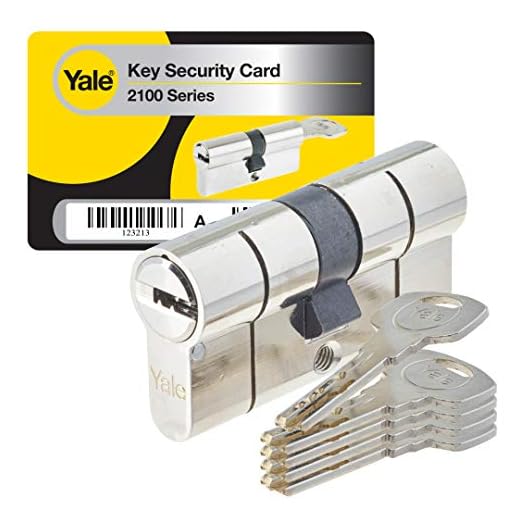 Yale YC2100 DB 30X30 NI - Cilindro de cerradura de embrague, Níquel, 30x30 mm