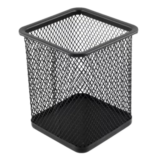 Porta Lápis Organizador e Caneta Aramado Quadrado Preto PREMIUM