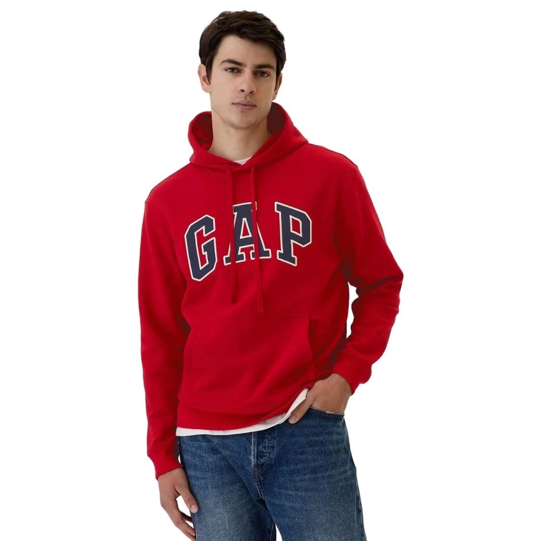 Gap Men Embroidered Relaxed Fit Full Sleeve Cotton Blend Hoodie-image-26