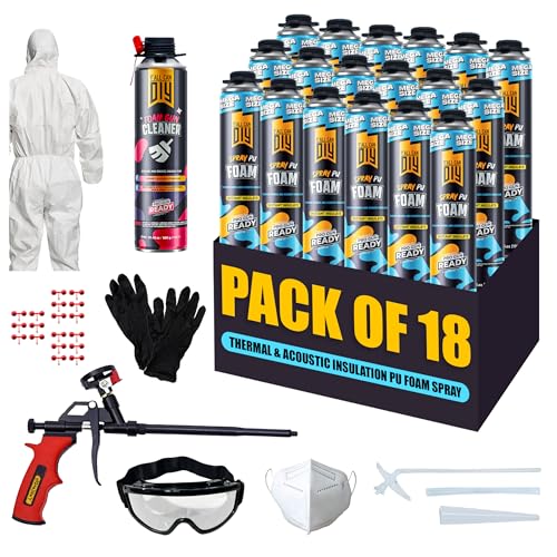Closed Cell Spray Foam Insulation Kit (18 Pack - 36.6