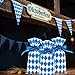 Whaline 100Pcs Oktoberfest Party Supplies German Beer Festival Gift Favor Bags with Ribbon Blue White Reusable Goodie Bags Candy Treat Bag for German Bavarian Themed Birthday Baby Shower