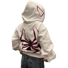 Erwachsene  bergro e Halloween Cosplay Spinnen Print Rei verschluss Kapuzenjacke