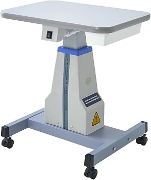 Optometrist Motorized Table 22.8"x15.7" - Professional Ophthalmic Electric Work Table with 130lbs Load Capacity and 24.8"-32.2" Height Adjustment