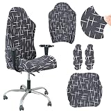 Housse de chaise de jeu - 4 pièces - Housse de chaise de bureau avec accoudoirs/dossier de chaise - Housse de chaise de bureau - Housse de chaise d'ordinateur - Pour chaise de gaming - Pas de chaise