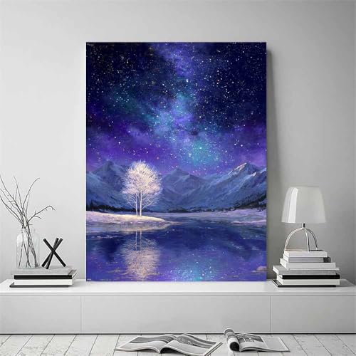 Nature paysage art pour salon : invitez la poésie nocturne chez vous