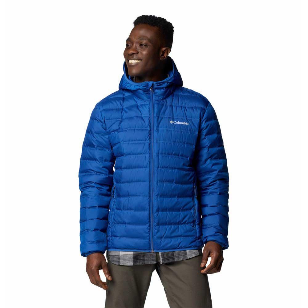 Columbia Men's Lake 22 2 Down Hooded Jacket, Mountain Blue, M