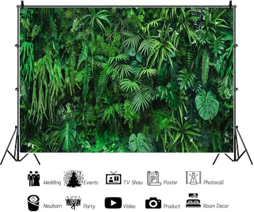 Fondo Fotográfico Tropical Jungle Safari 20x10 ft Verde miniatura 6