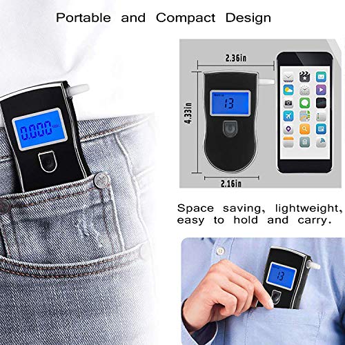 image for N/M Breathalyzer,DOODBI Professional Alcohol Tester,Portable and Easy 