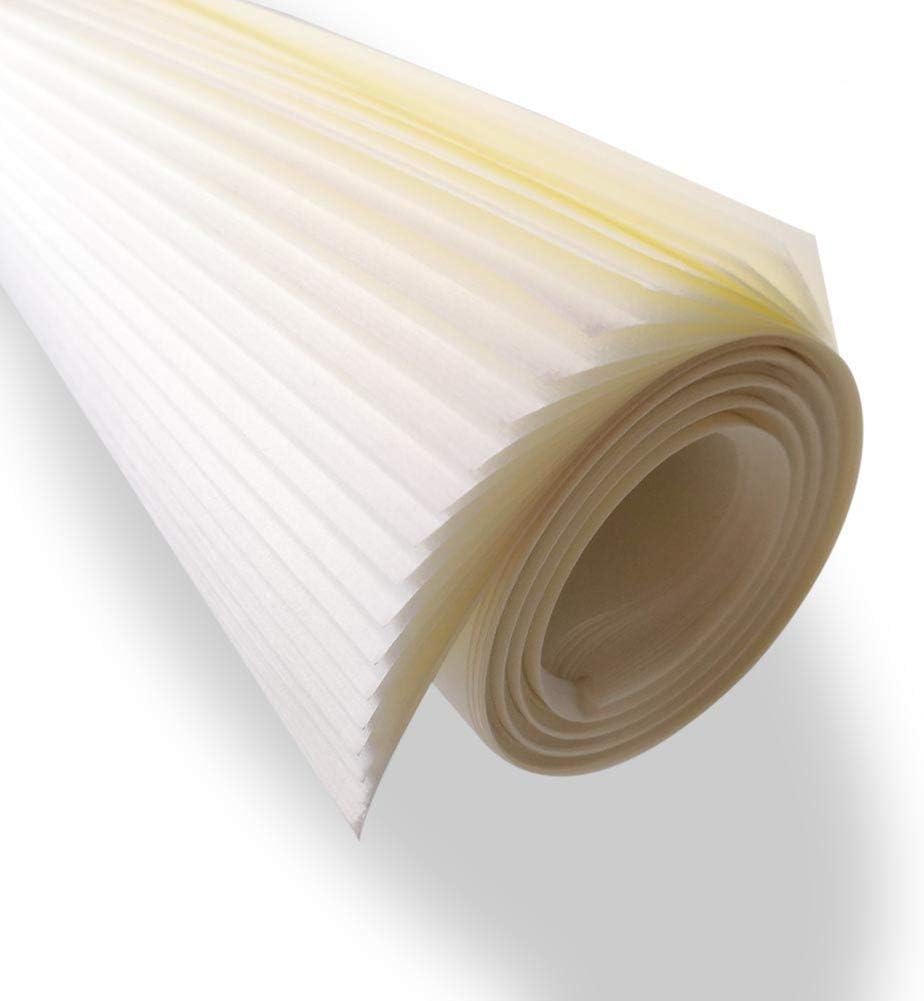 QJiang Chinese Calligraphy Thicken Rice Paper Handmade Traditonal Technique Raw Xuan Paper for Brush Writing Watercolor Sumi Drawing Kanji Painting Practice(30 Sheets,68x34cm)