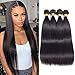Brazilian Straight Bundles Human Hair 100% Unprocessed Virgin Hair Straight 4 Bundles Human Hair Natural Black For Black Women Natural Hair (22 24 26 28, straight hair)