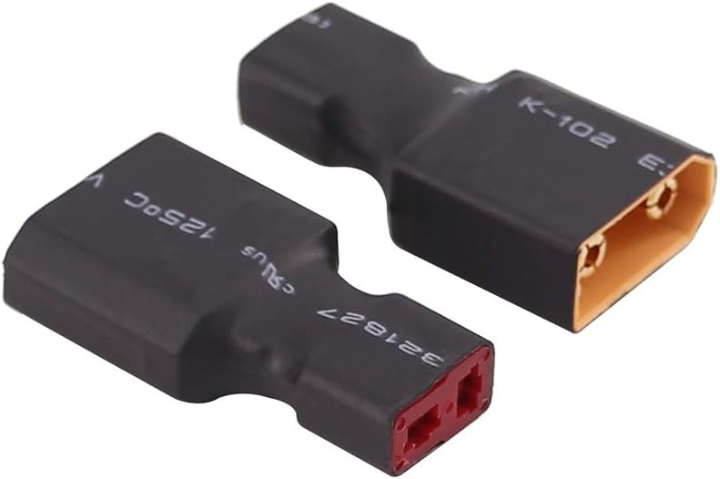 OliRC 4pcs XT90 to T-Plug Deans Style Male Female RC Connector Adapter(C164-4), Black, Small - Image 3