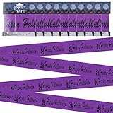 10 Pcs Halloween Decorations Caution Fright Tape Bundle 3inx20ft Caution Tape Halloween Party Decorations Indoor for Haunted Houses Party Door Danger Areas Decor (Purple)