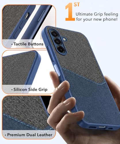Image of Jkobi Back Cover Case for Samsung Galaxy A17 | Samsung F17 | Samsung M17 5G (Dual PU Leather Stitch | Professional Minimalist | Soft and Flexible)