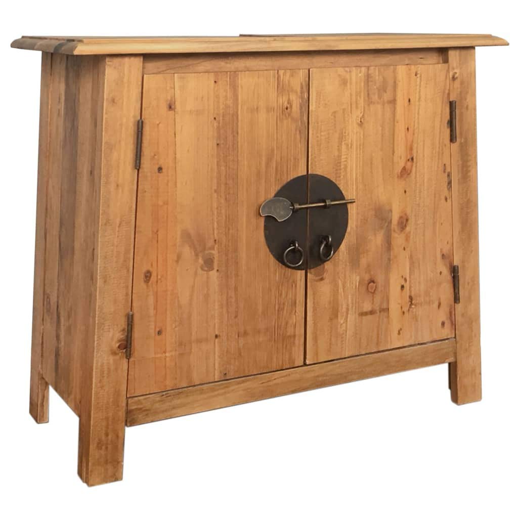 vidaXL Mobile da bagno in legno di pino massiccio riciclato effetto vintage, 70,1 cm
