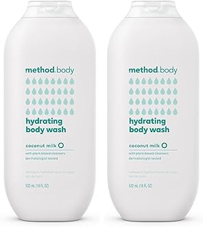 Method Body Wash, Hydrating Coconut Milk, Paraben and Phthalate Free, 18 oz (Pack of 2)