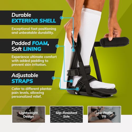 Braceability 10A0102M Sleeping Stretch Boot - Plantar Fasciitis Night Foot Splint Adjustable Achilles Tendonitis Brace thumb #2