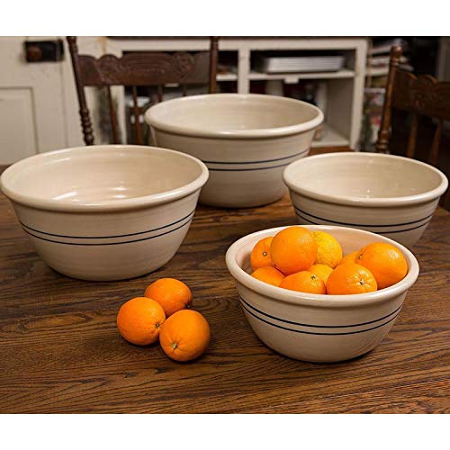 Amazon | Heritage ブルーストライプ ストーンウェア ミキシングボウル