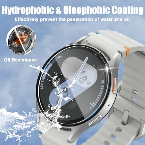 Image of 5 Pack Screen Protector Compatible with Galaxy Watch 7 /6 /5 /4 44mm, HD Tempered Glass, Touch Sensitive, High Clarity, Anti-Shatter, Bubble Free