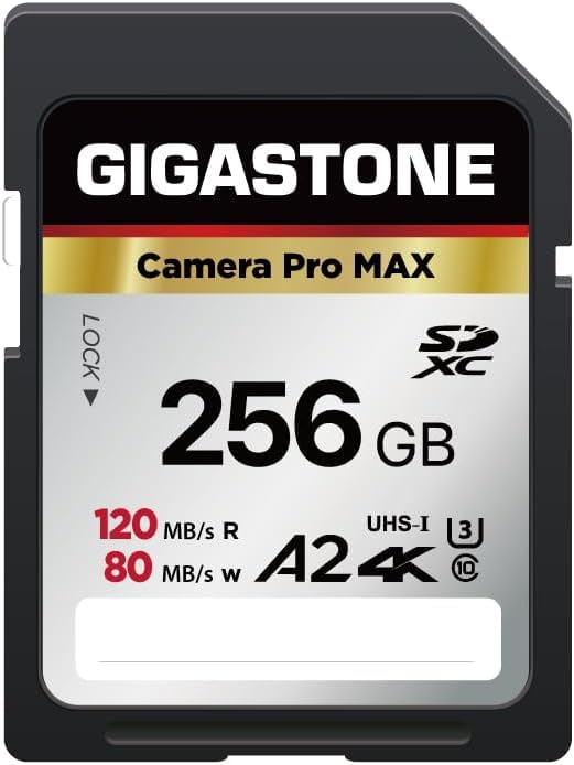 【5-Years Data Recovery】 GIGASTONE 256GB SD Card, 4K Camera Pro MAX, A2 4K SDXC Memory Card High Speed 4K UHD Video Compatible with Canon Kodak Digital Camera, with 1 Mini case-picture-12
