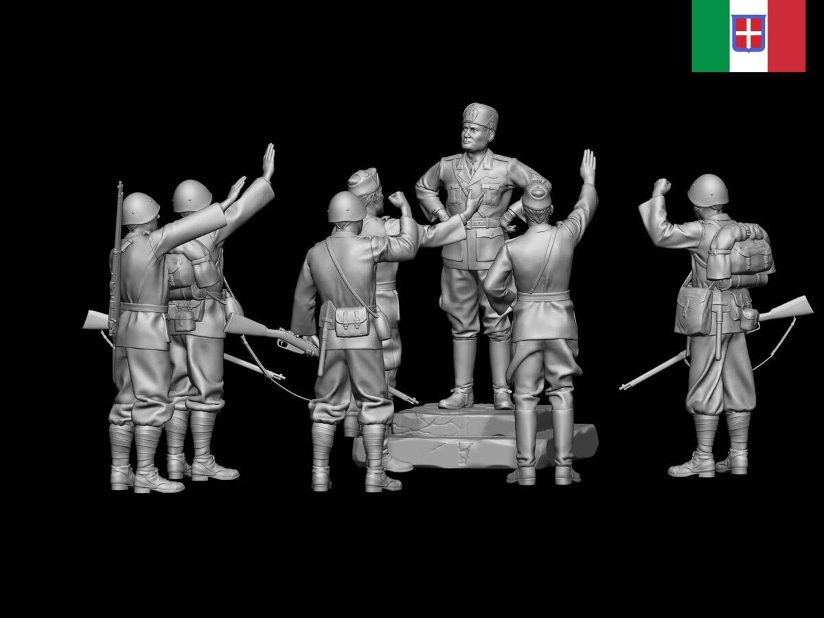 Amazon.co.jp: HINODE 1/144 レジンキット WW2イタリア軍 演説中の
