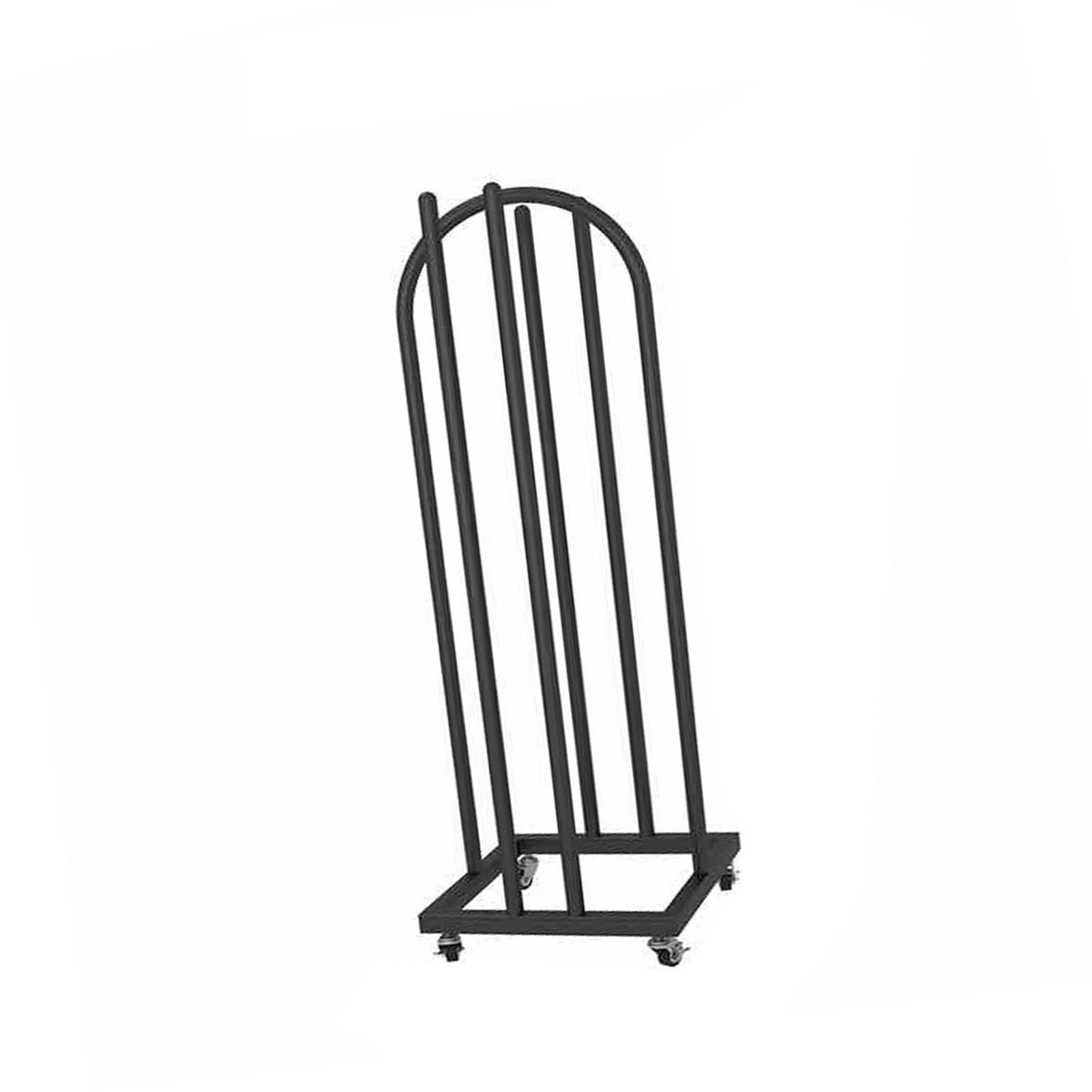 BHGFYXBS Movable Hanger Organizer Stacker, Portable Metal Clothes Hanger Stand For Dormitory Laundry Retail Store,Black-130x30x35cm